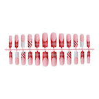 Press-On Nail Set Winter Snowflake Designs Easy Application