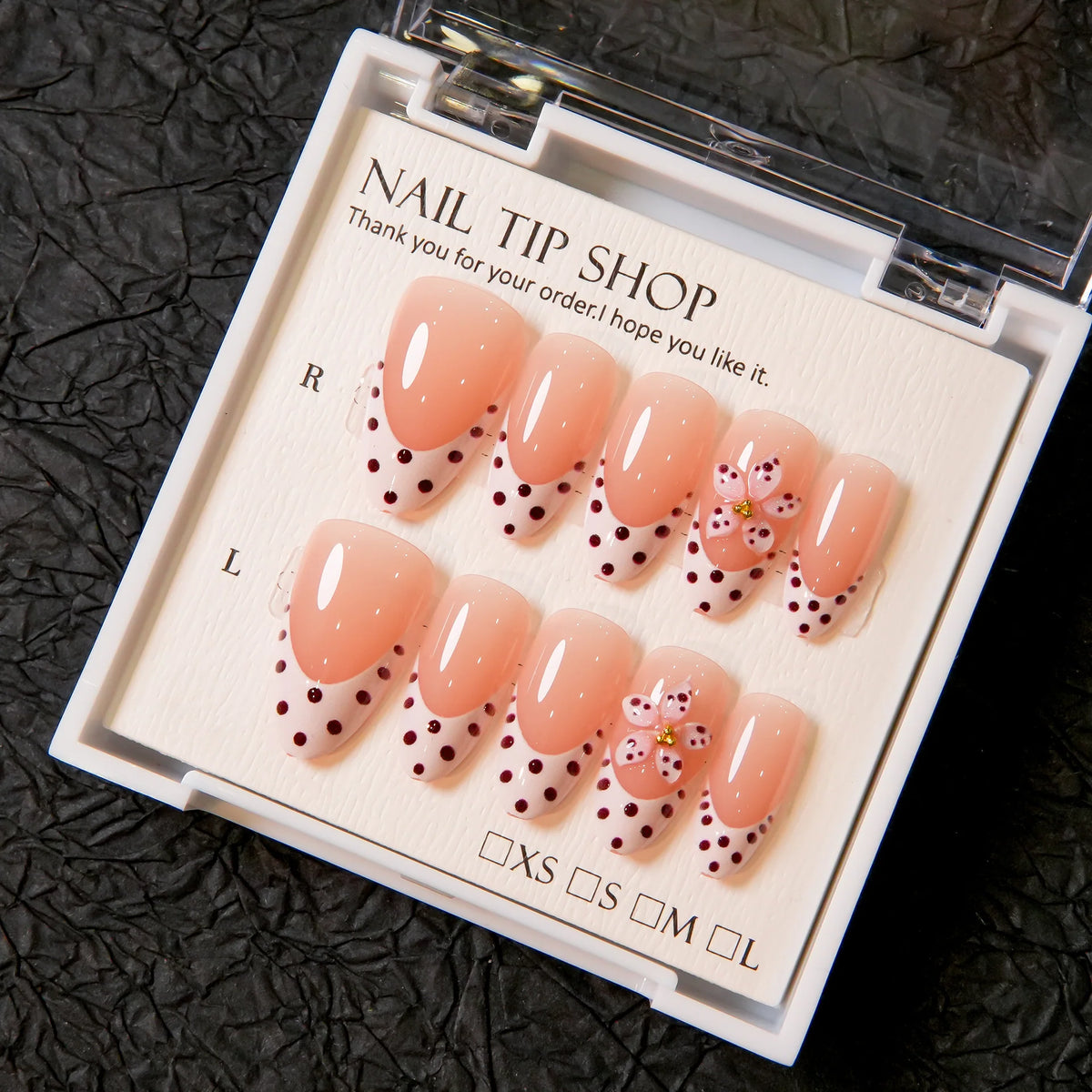 Press-On Nail Tips 30-Piece Floral Accents
