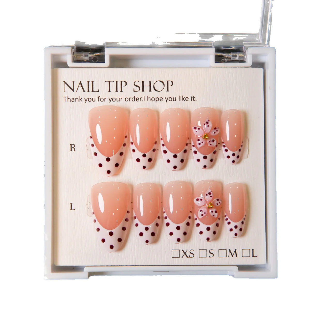 Press-On Nail Tips 30-Piece Floral Accents