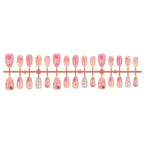 Press-On Nail Tips 30-Piece Intricate Designs Glue & File
