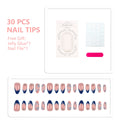 Press-On Nail Tips 30 Piece Jelly Glue & File