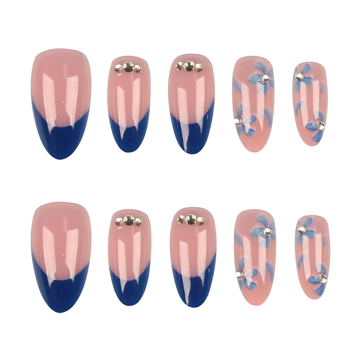 Press-On Nail Tips 30 Piece Jelly Glue & File