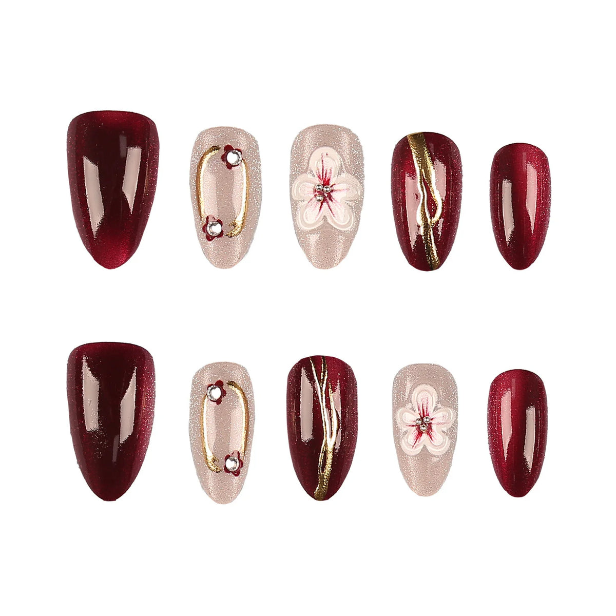 Press-On Nail Tips 30-Piece With Glue & File