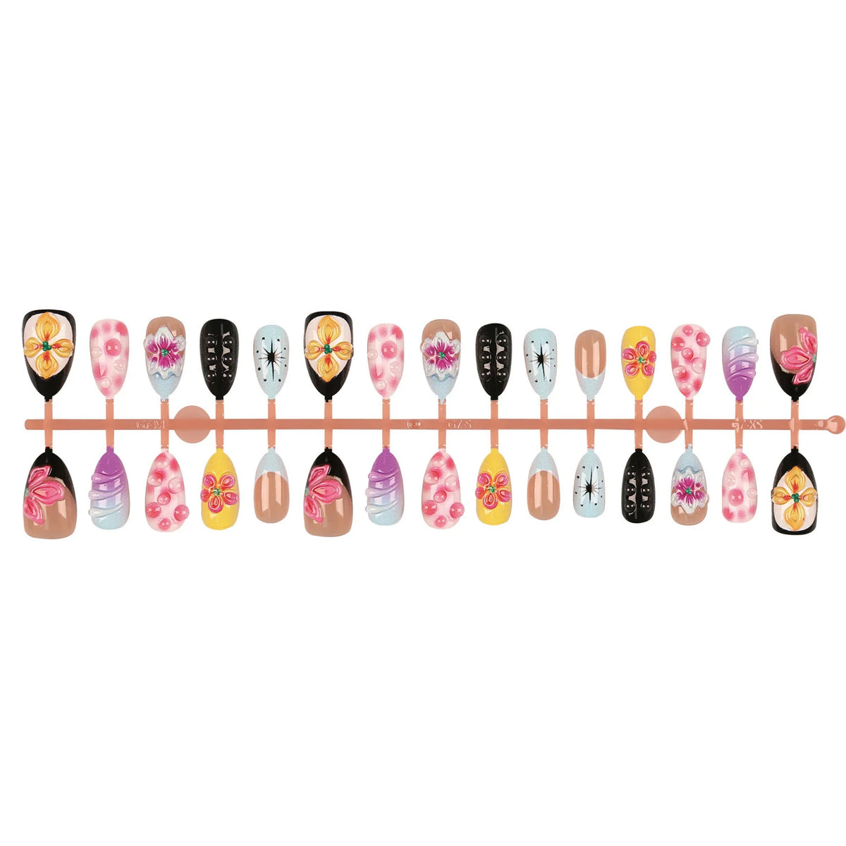 Press-On Nail Tips 30-Piece With Jelly Glue & File
