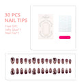 Press-On Nail Tips 30 Pieces Jelly Glue & File