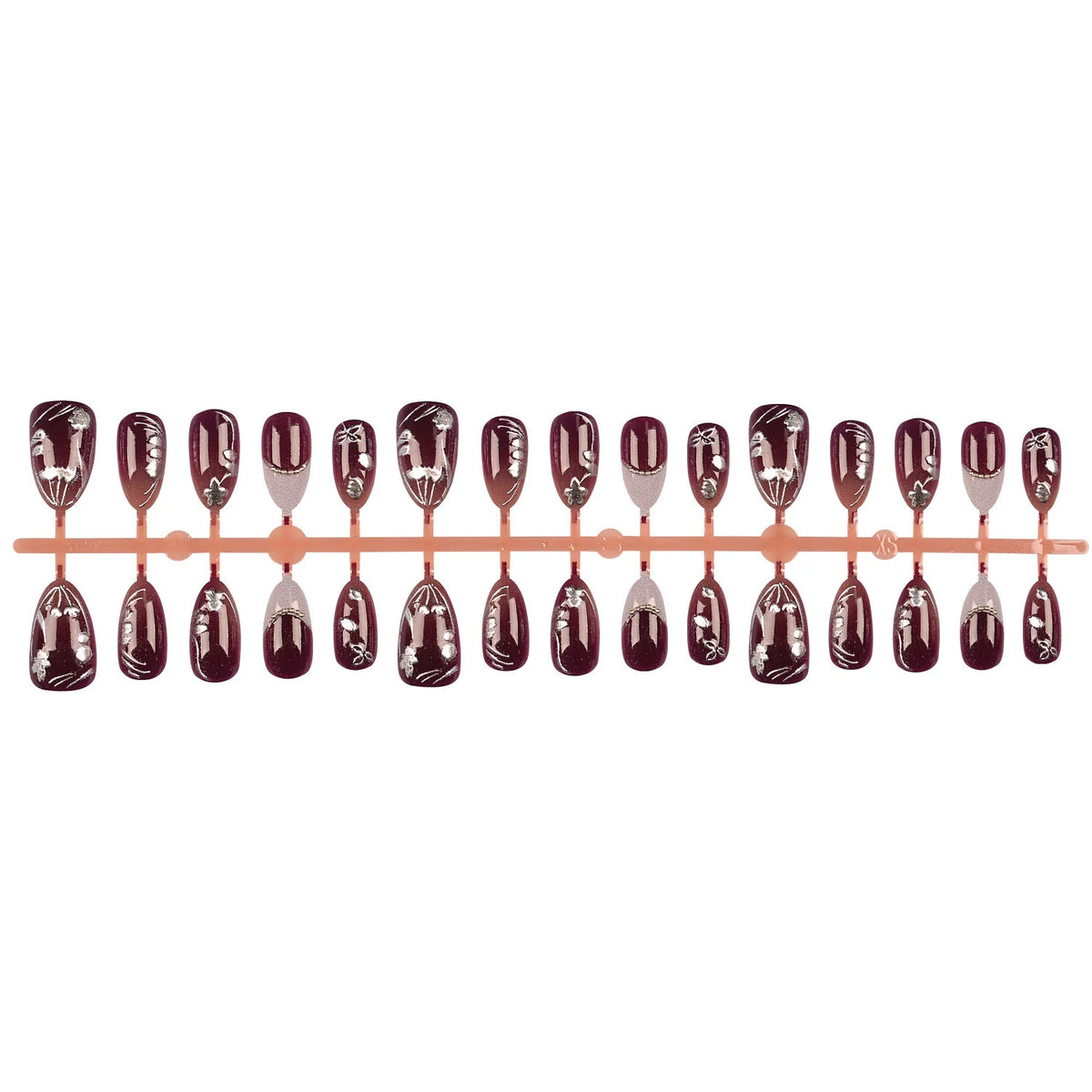Press-On Nail Tips 30 Pieces Jelly Glue & File