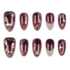 Press-On Nail Tips 30 Pieces Jelly Glue & File