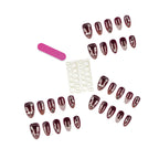 Press-On Nail Tips 30 Pieces Jelly Glue & File