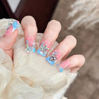 Press-On Nail Tips 3D Embellished Acrylic Easy Application
