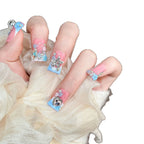 Press-On Nail Tips 3D Embellished Acrylic Easy Application
