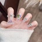Press-On Nail Tips 3D Jewels & Pearls