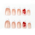 Press-On Nail Tips Acrylic Floral File & Adhesive Tabs