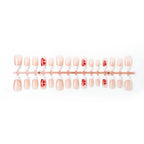 Press-On Nail Tips Acrylic Floral File & Adhesive Tabs