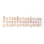 Press-On Nail Tips Art Deco Silver Long-Lasting