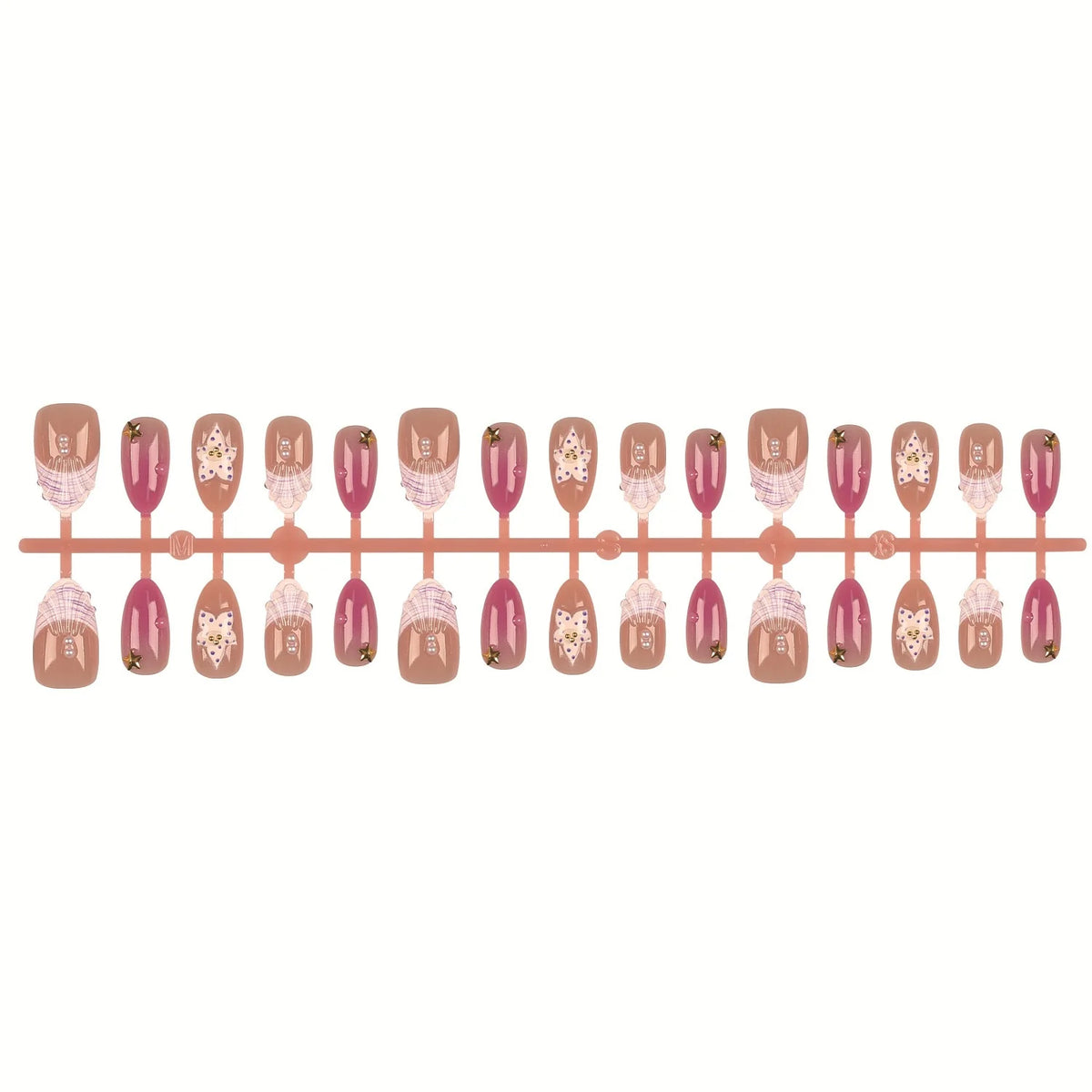 Press-On Nail Tips Artistic Designs Reusable & Easy Application