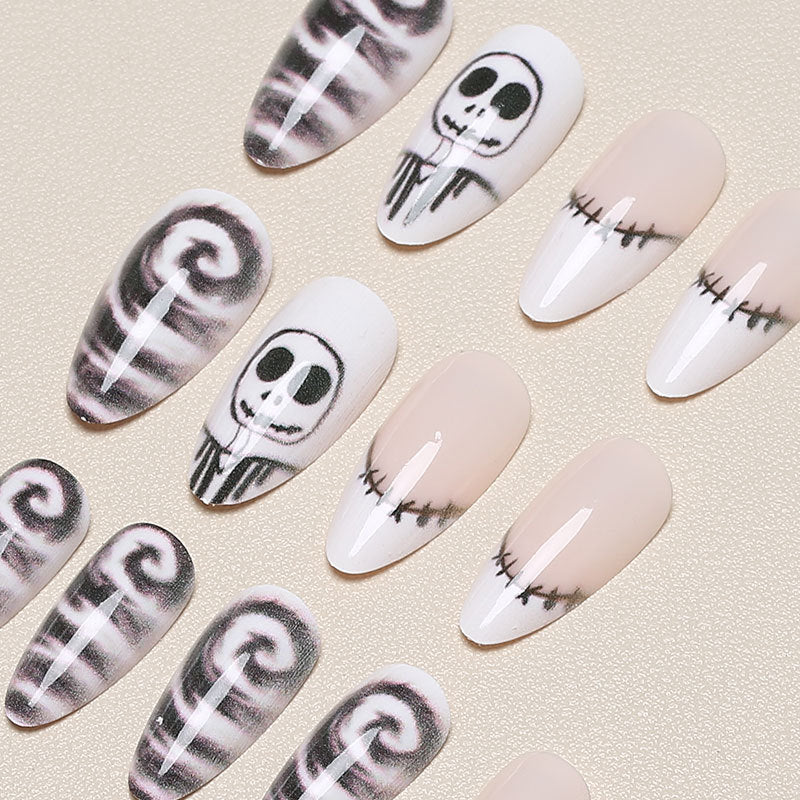 Press-On Nail Tips Artistic Designs Reusable & Snug Fit