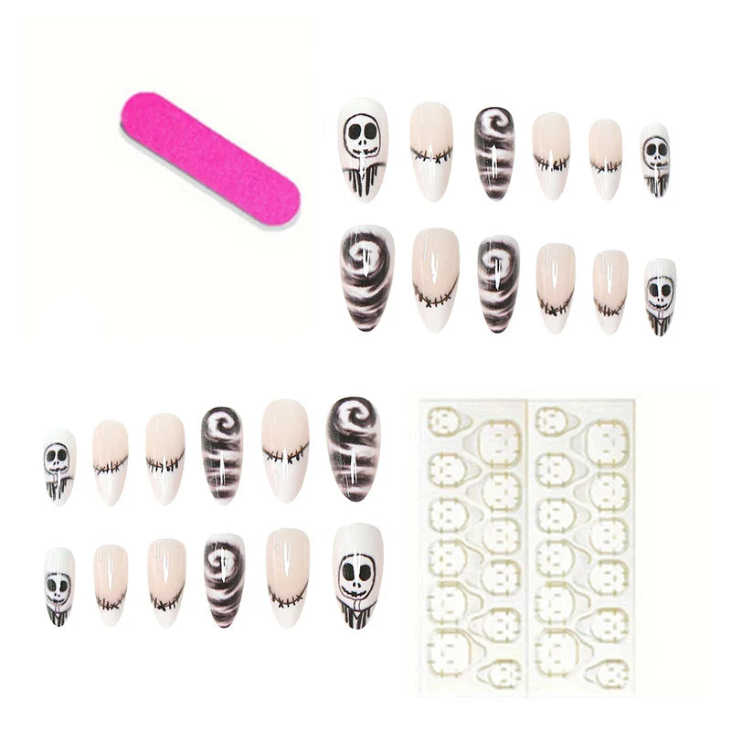 Press-On Nail Tips Artistic Designs Reusable & Snug Fit