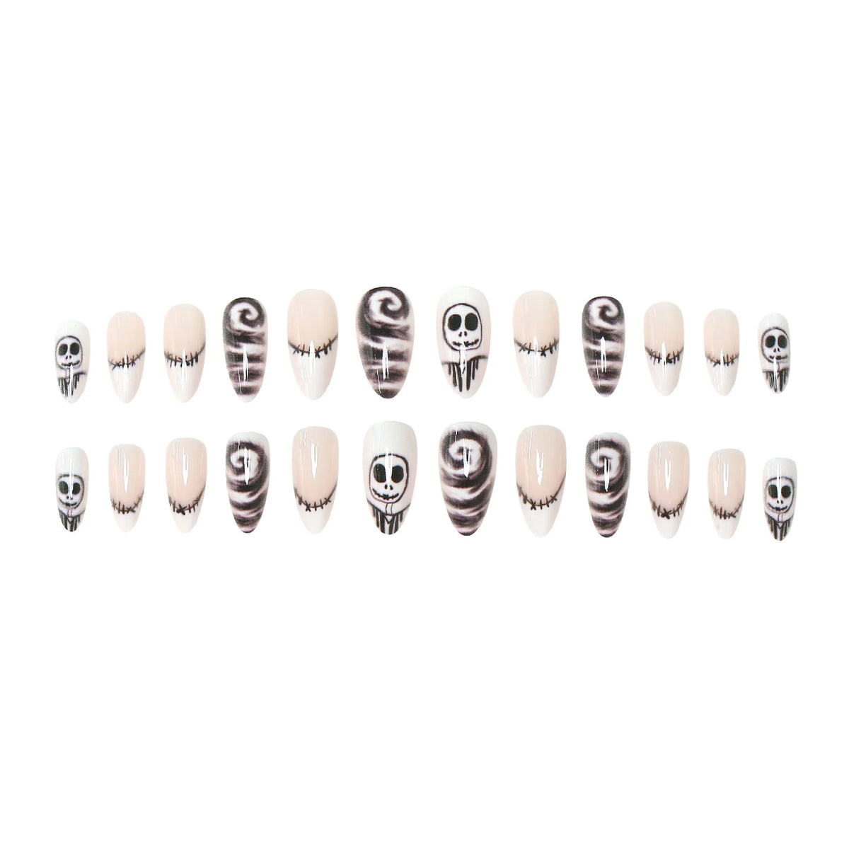 Press-On Nail Tips Artistic Designs Reusable & Snug Fit