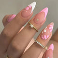 Press-On Nail Tips Artistic Floral Easy Application