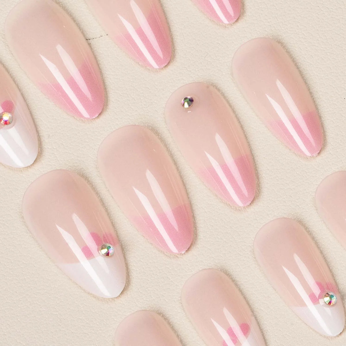 Press-On Nail Tips Artistic Floral Easy Application