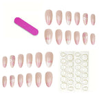 Press-On Nail Tips Artistic Floral Easy Application