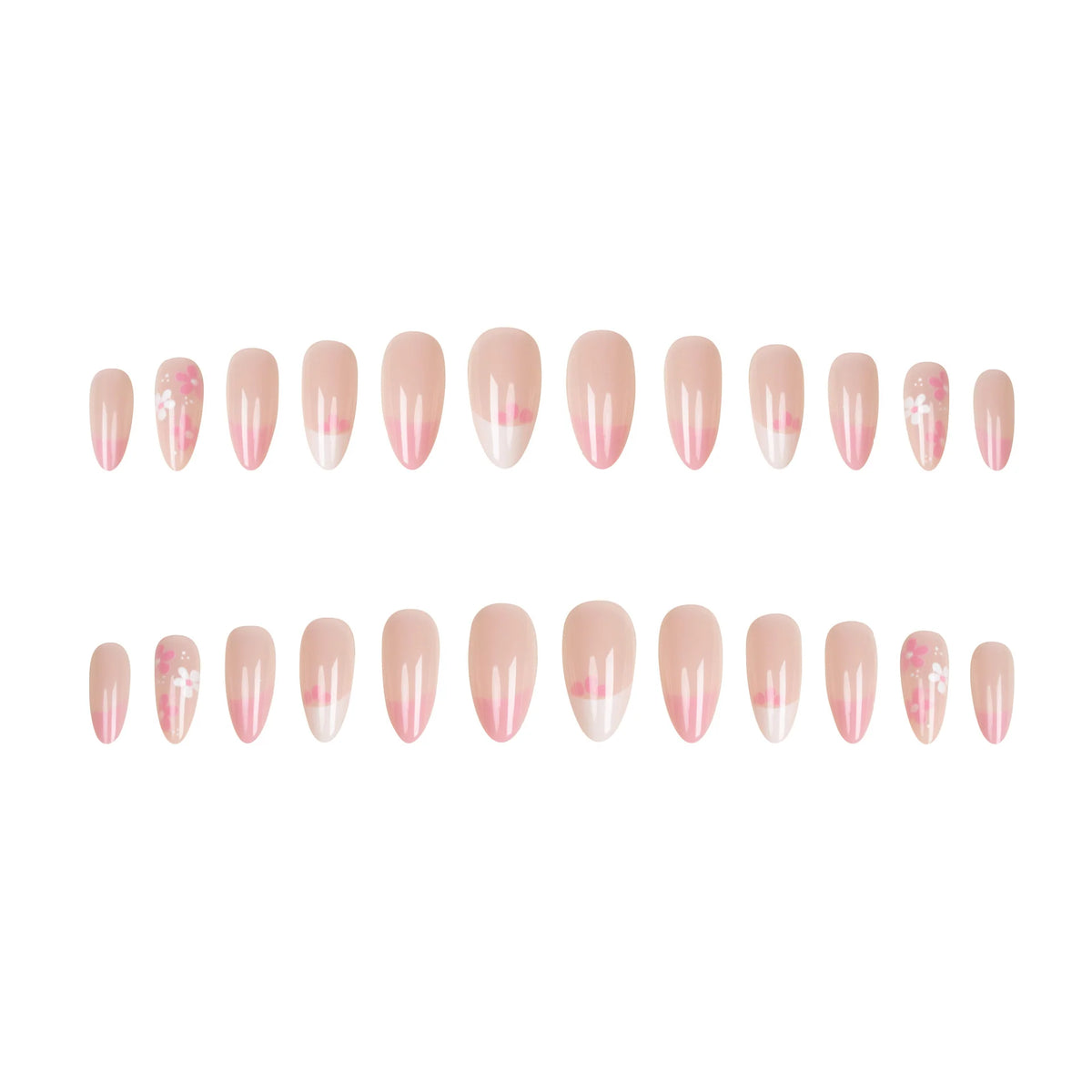 Press-On Nail Tips Artistic Floral Easy Application