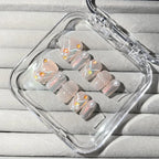 Press-On Nail Tips Artistic Gems & Pearls Reusable