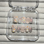 Press-On Nail Tips Artistic Gems & Pearls Reusable