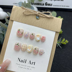 Press-On Nail Tips Artistic Gems & Pearls Reusable