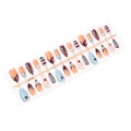 Press-On Nail Tips Artistic Swirl Design Easy Application