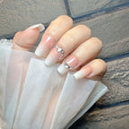 Press-On Nail Tips Cream Gradient Reusable Set Of 120