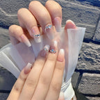 Press-On Nail Tips Cream Gradient Reusable Set Of 120