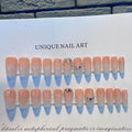 Press-On Nail Tips Cream Gradient Reusable Set Of 120