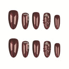 Press-On Nail Tips Decorative 30-Piece Kit Jelly Glue & File