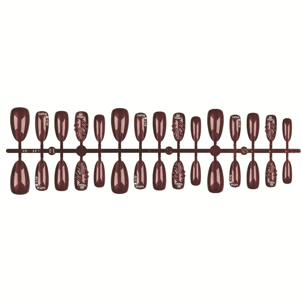 Press-On Nail Tips Decorative 30-Piece Kit Jelly Glue & File