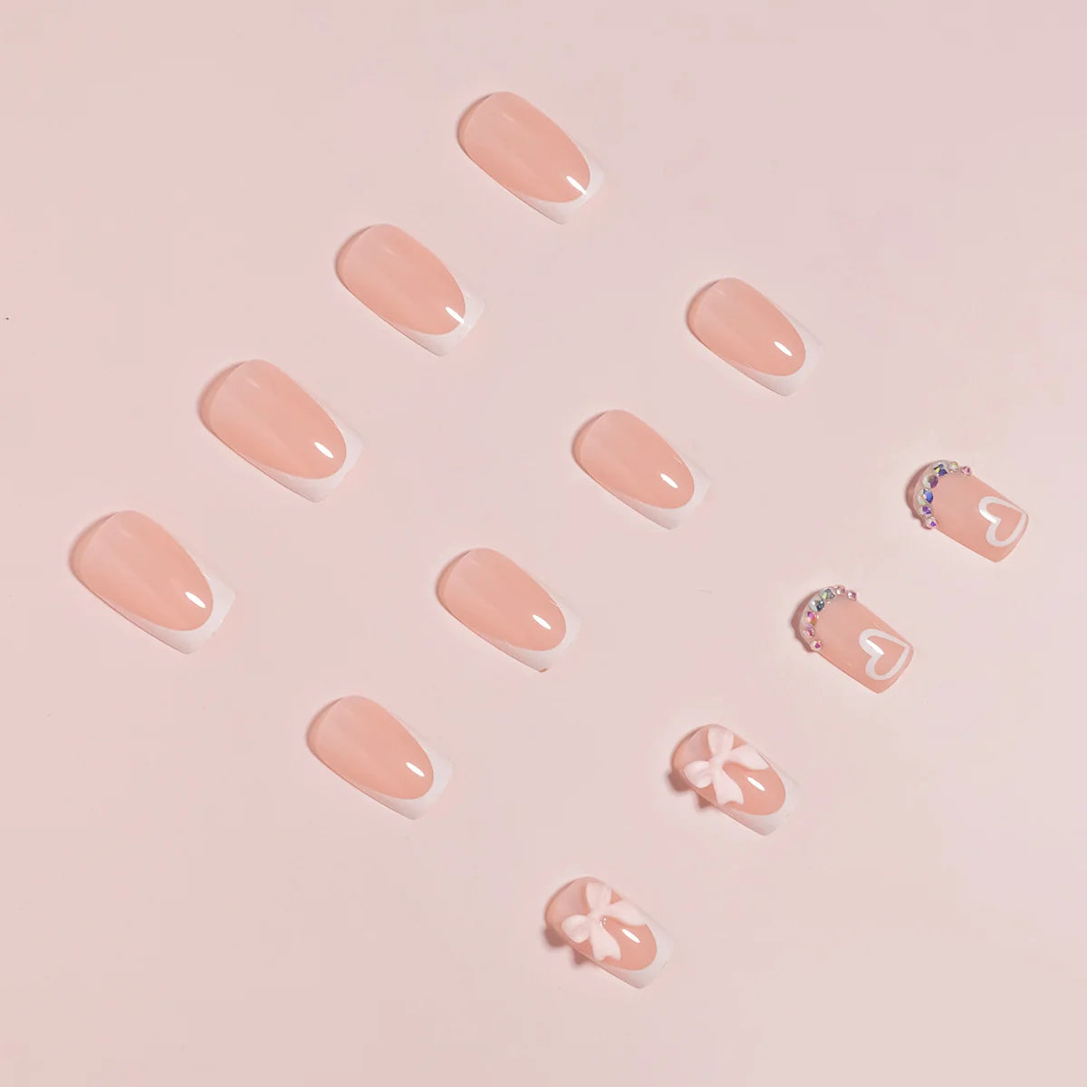 Press-On Nail Tips Decorative Designs One-Minute Application