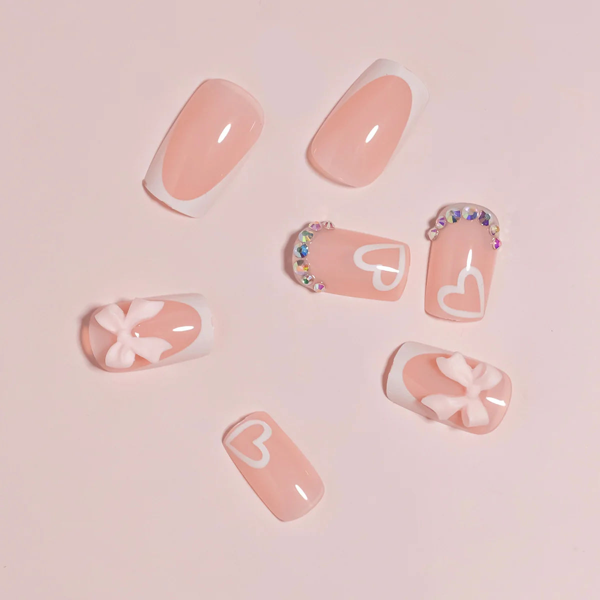 Press-On Nail Tips Decorative Designs One-Minute Application