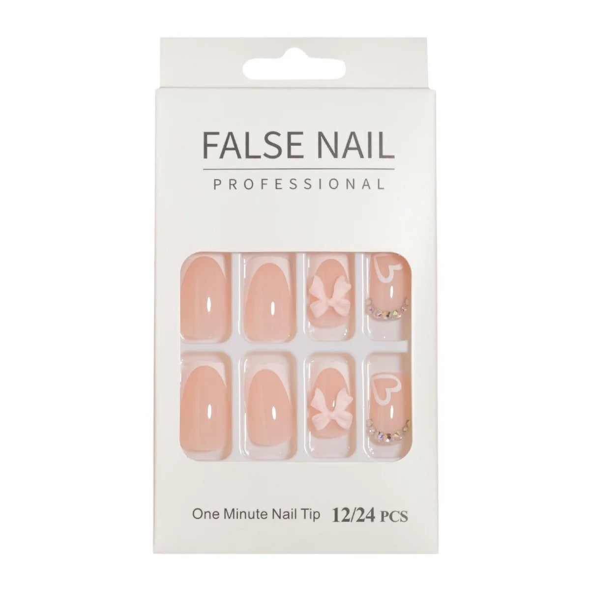 Press-On Nail Tips Decorative Designs One-Minute Application