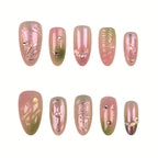 Press-On Nail Tips Decorative Salon Finish Set of 30