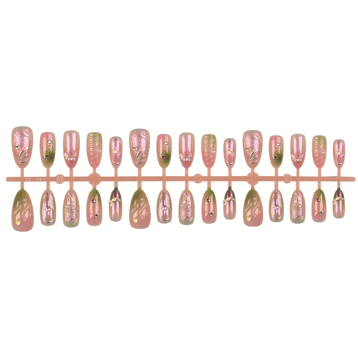 Press-On Nail Tips Decorative Salon Finish Set of 30