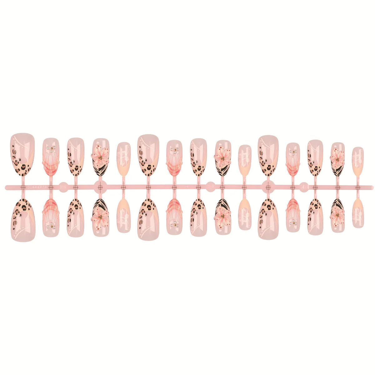 Press-On Nail Tips Designer 30-Piece With Glue & File
