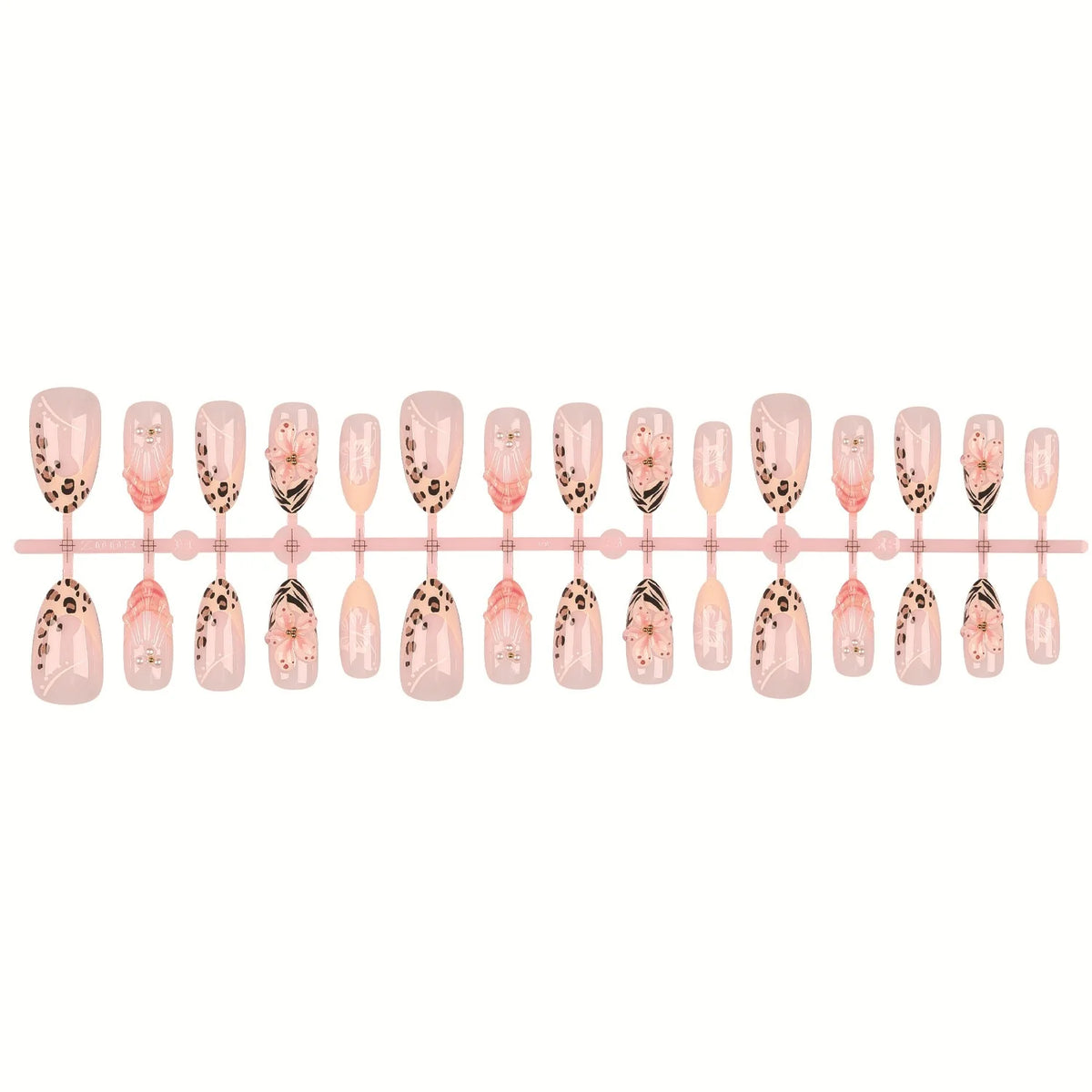 Press-On Nail Tips Designer 30-Piece With Glue & File