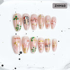 Press-On Nail Tips Festive Holiday Designs Easy Apply Long-Lasting