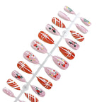 Press-On Nail Tips Festive Holiday Designs Easy Apply Long-Lasting