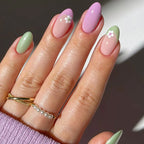 Press-On Nail Tips Floral Accent Multiple Sizes