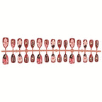 Press-On Nail Tips Floral Acrylic & Easy Application