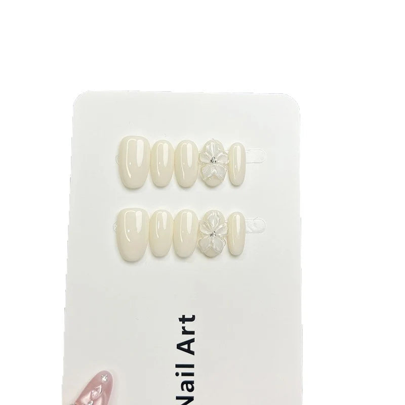 Press-On Nail Tips Floral Acrylic Easy Application