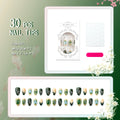 Press-On Nail Tips Floral Acrylic Set of 30