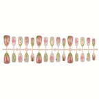 Press-On Nail Tips Floral Art Easy Application & Durable Finish