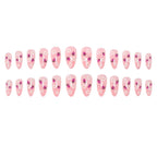 Press-On Nail Tips Floral Design Adhesive-Free